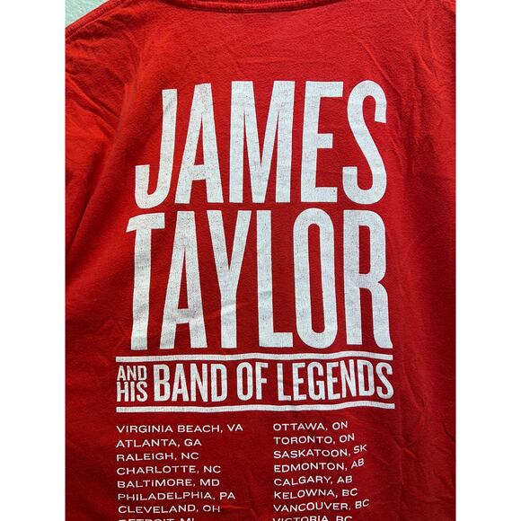 Womens James Taylor Tour Shirt Summer Concert 2008 Band Of Legends Tee M - Picture 7 of 10